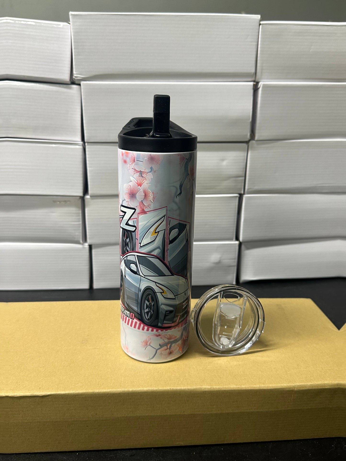 Nissan 370z cherry blossom tumbler