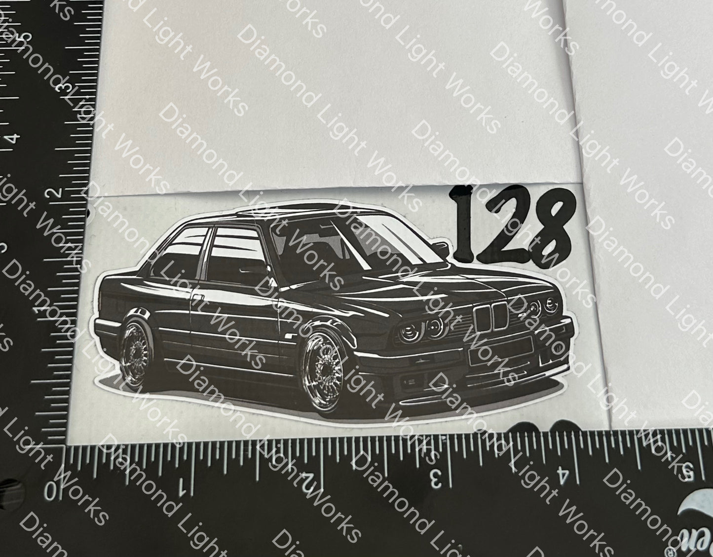 BMW e30 m3 black sticker decal