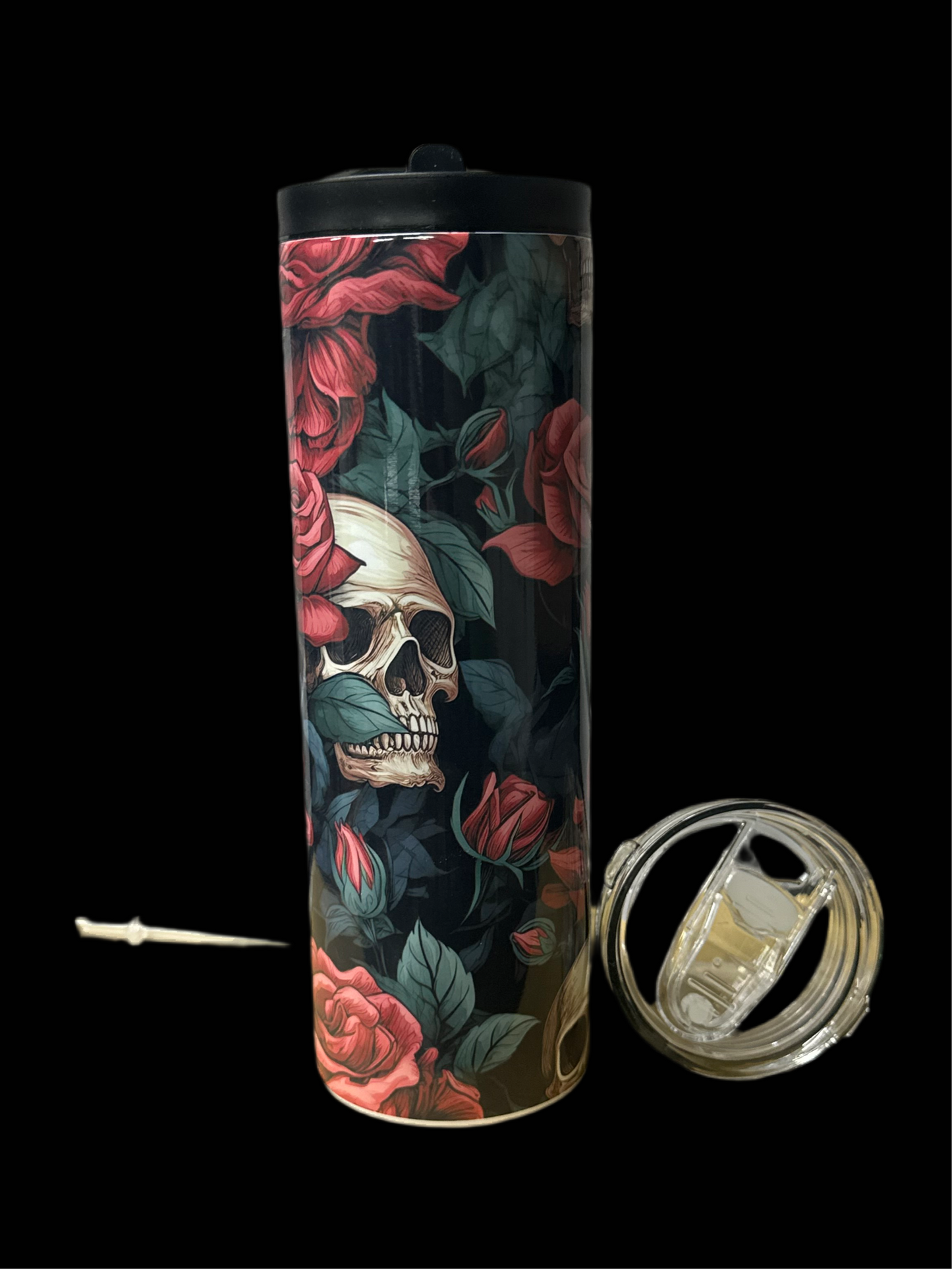 Skulls and roses tumbler