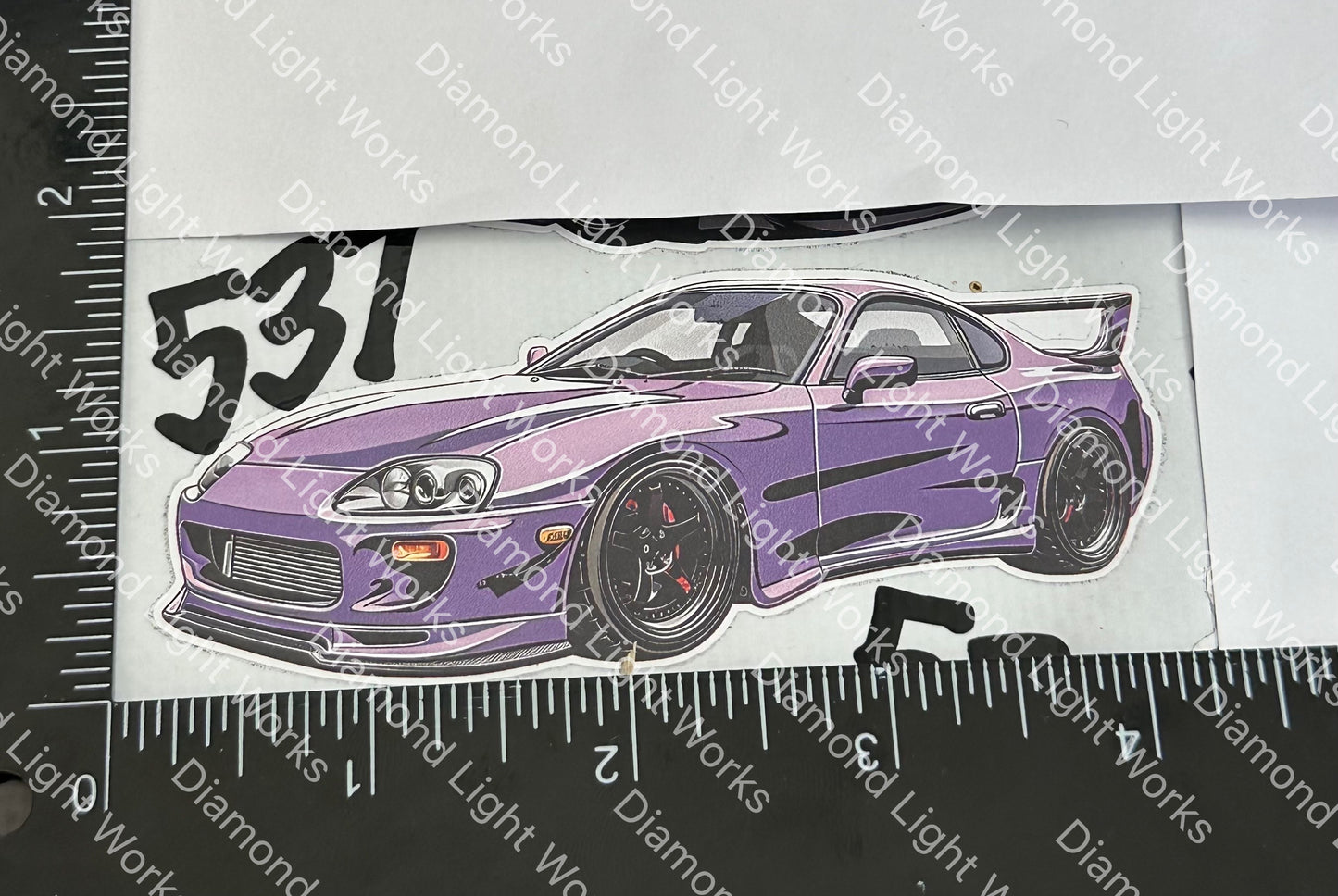 Toyota Supra mk4 purple sticker decal