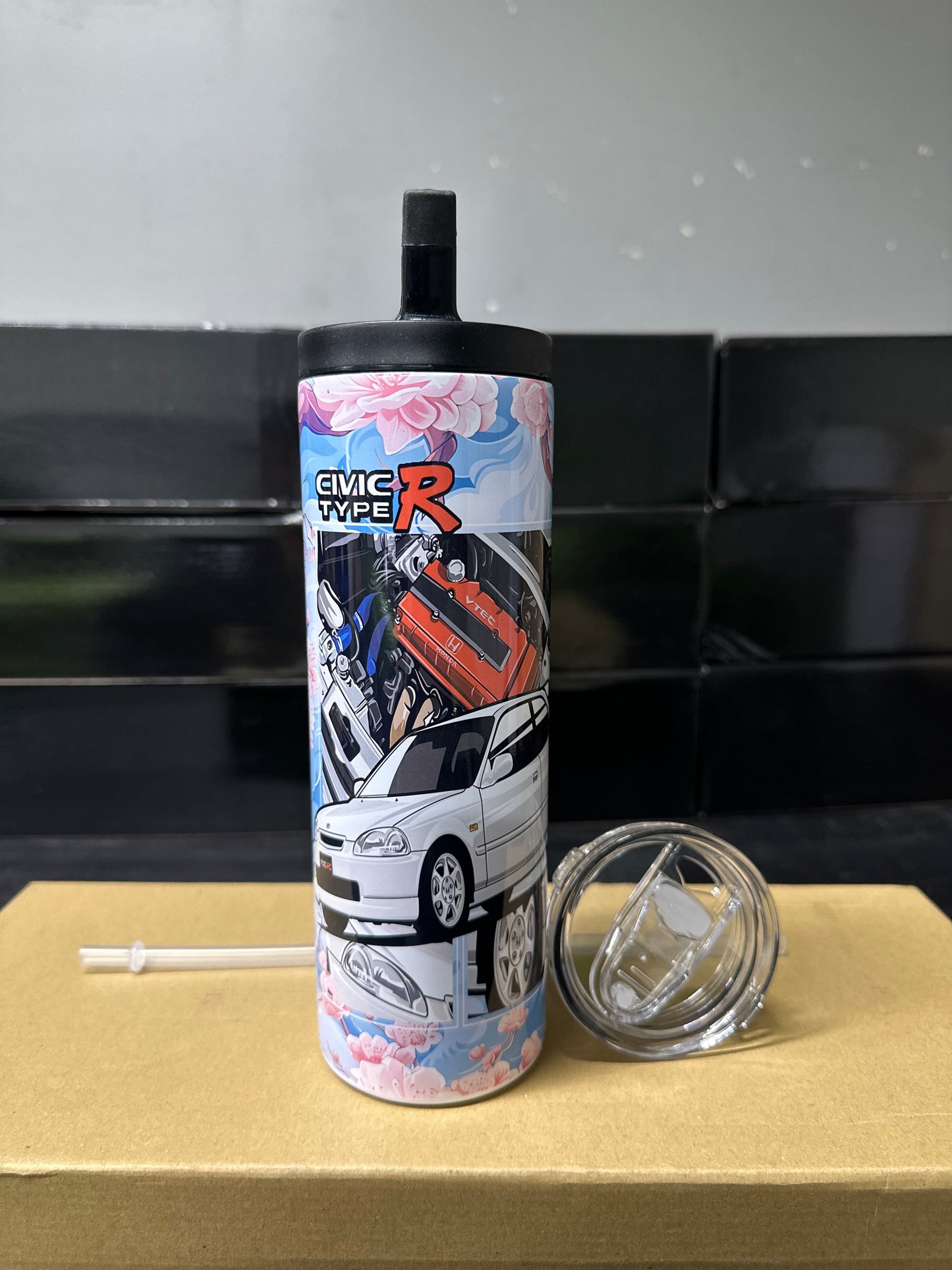 Honda civic ek9 cherry blossom tumbler