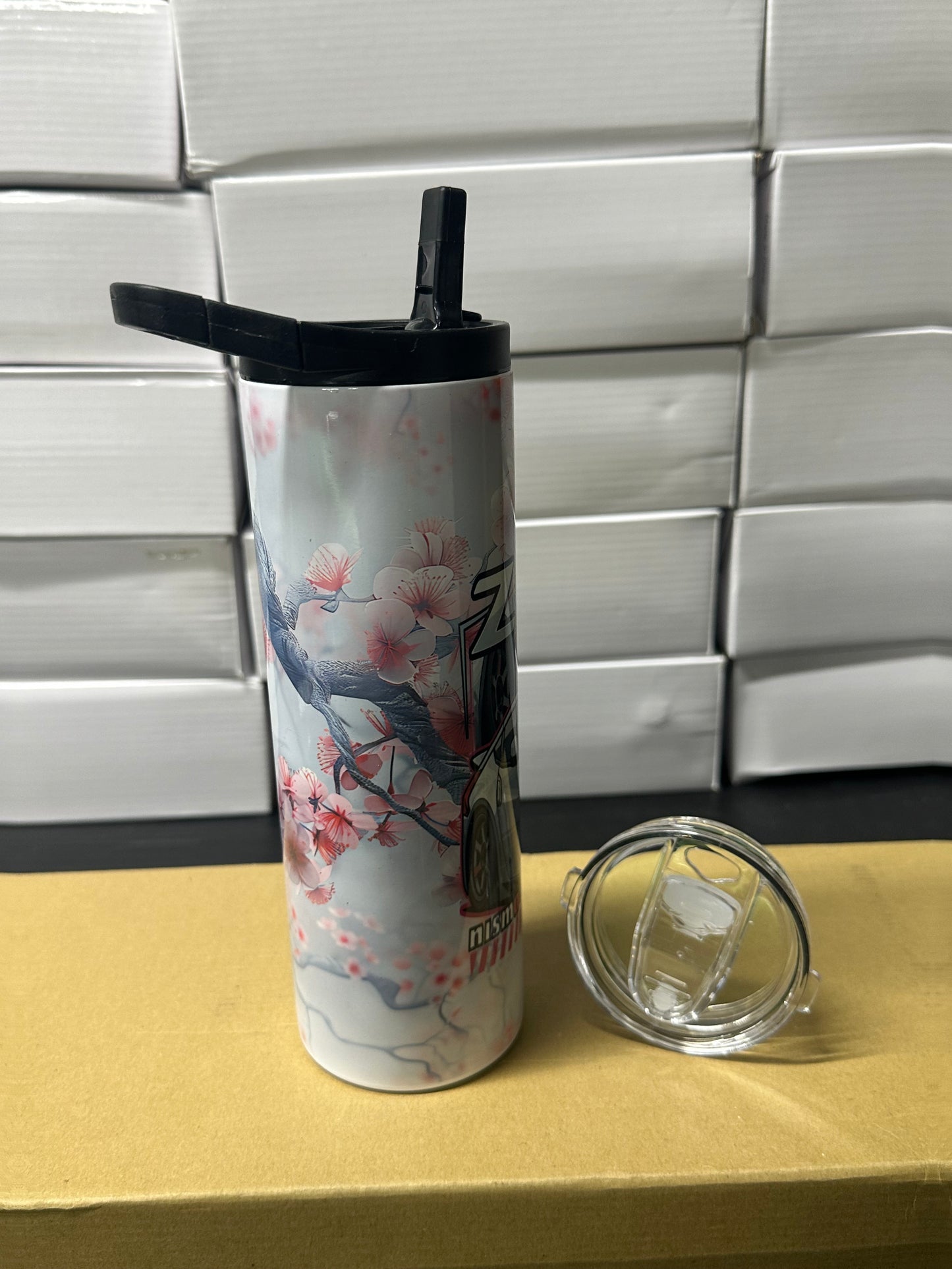 Nissan 370z cherry blossom tumbler