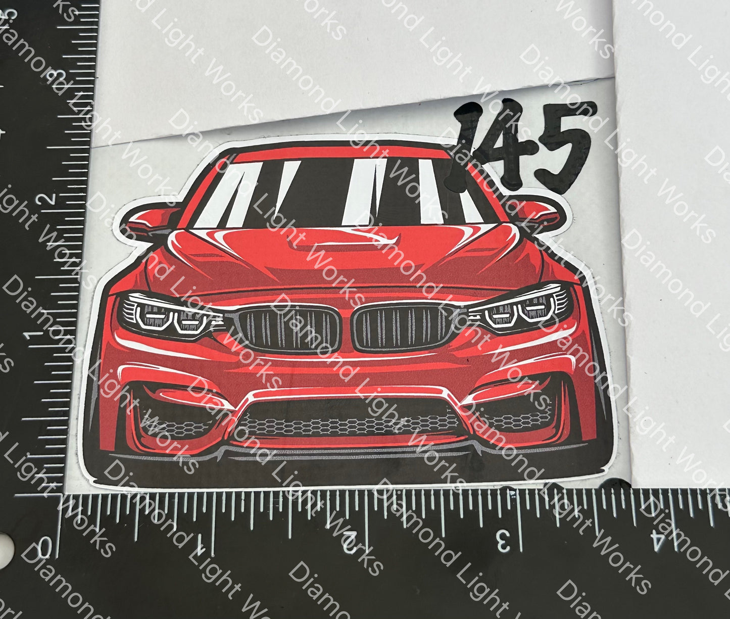 BMW F80 m3 front red sticker decal