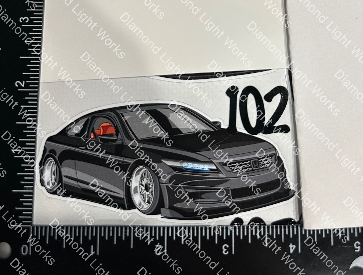 Honda accord 8th gen black sticker decal