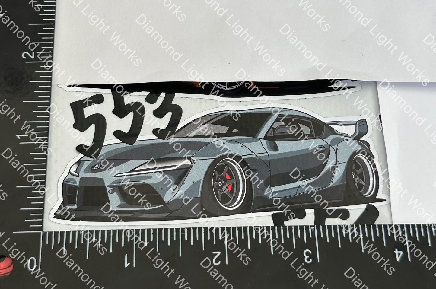 Toyota Supra mk5 gray sticker decal