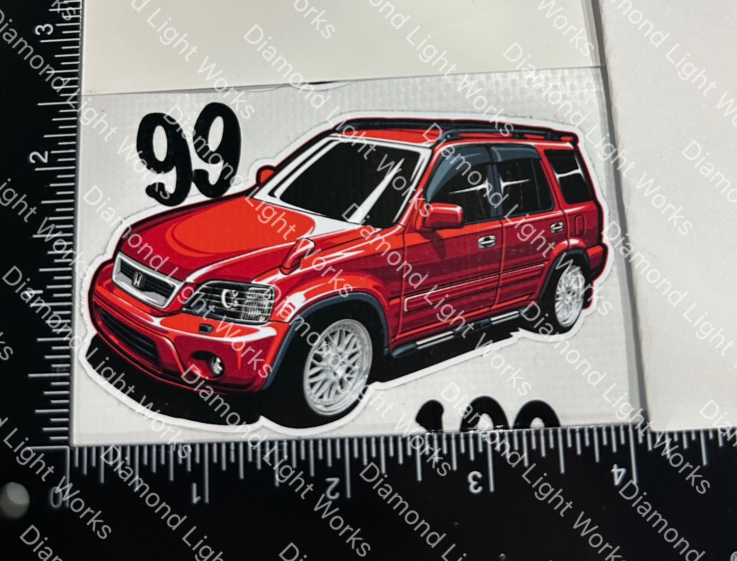 Honda crv rd1 red sticker decal
