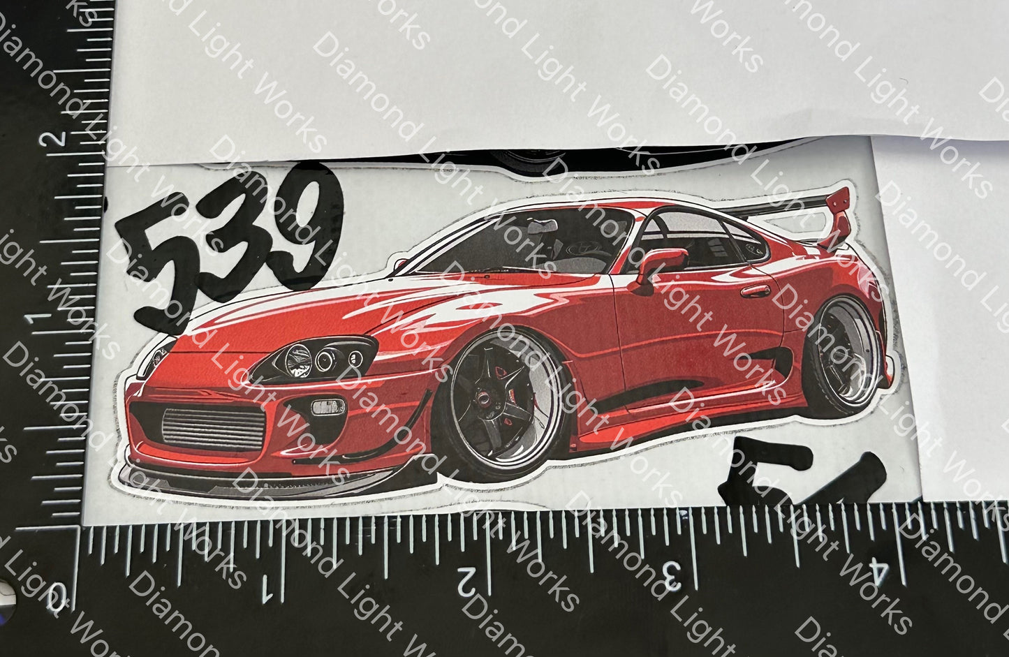 Toyota Supra mk4 red sticker decal
