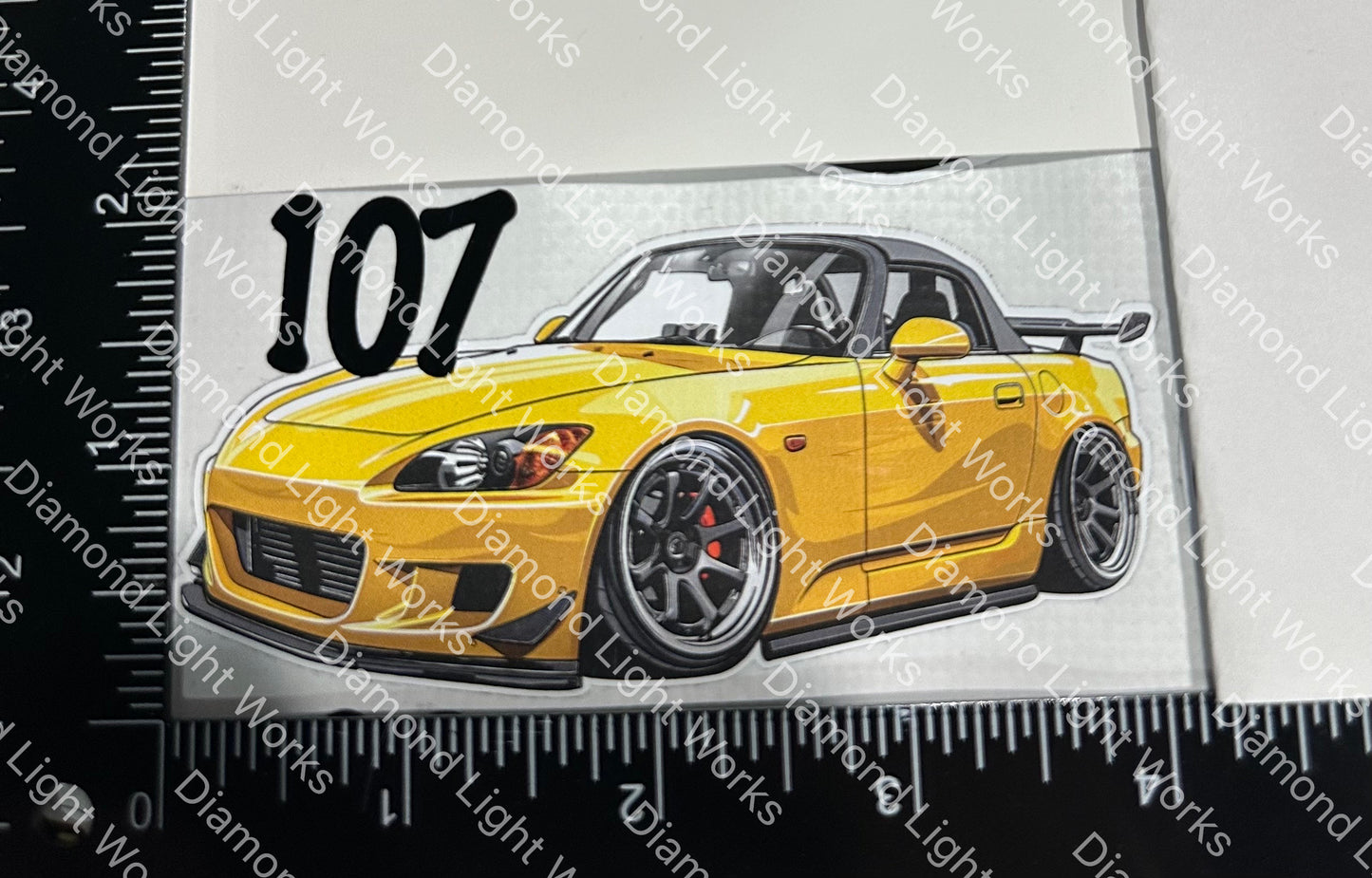 Honda s2000 ap1 yellow sticker decal