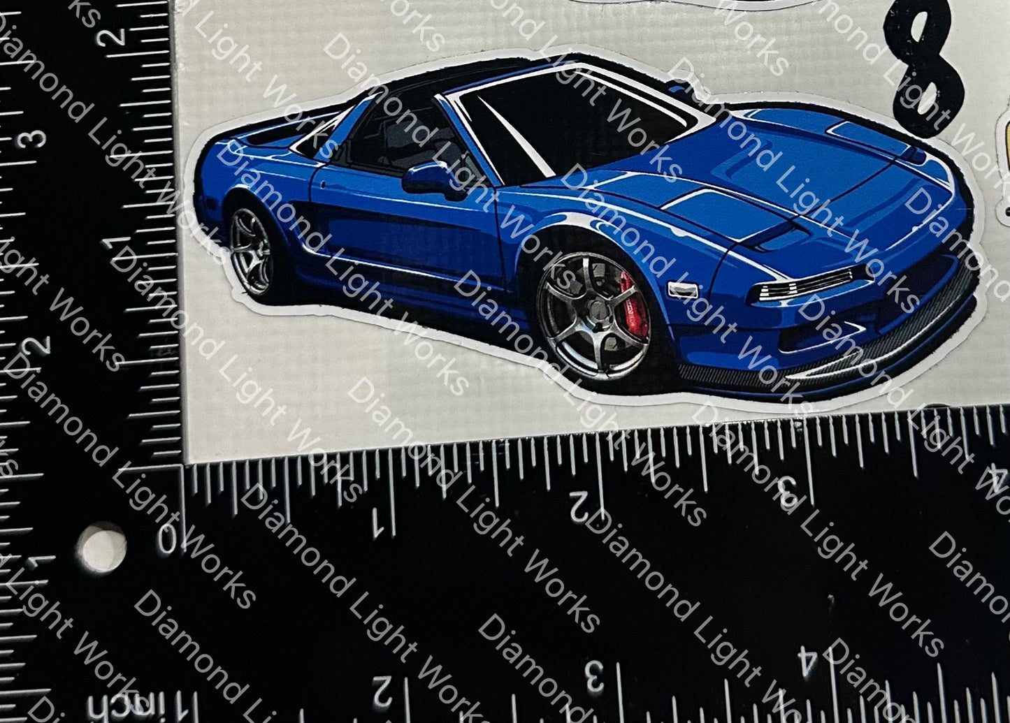 Acura Nsx blue sticker decal