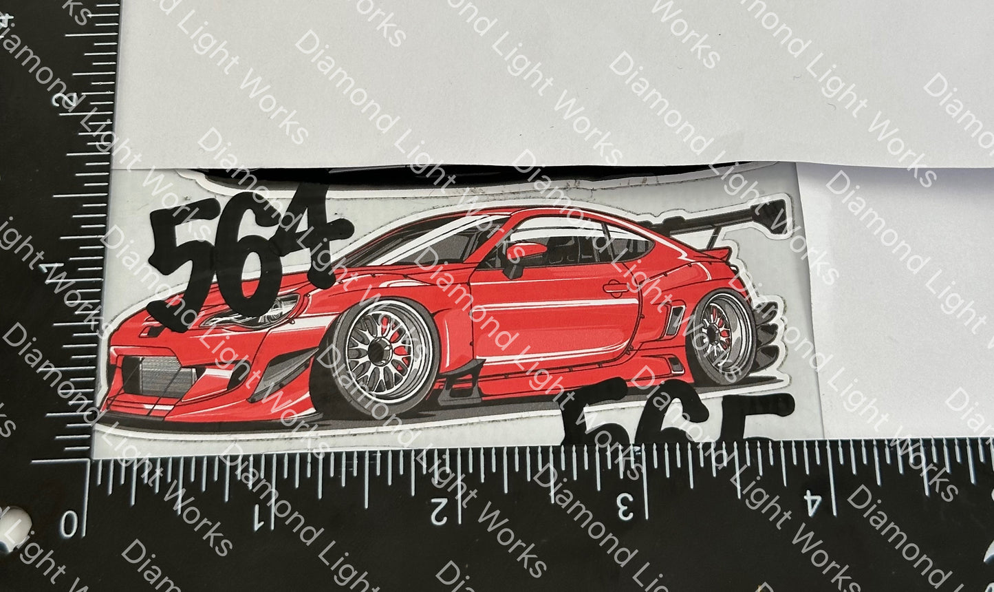 Brz frs red sticker decal