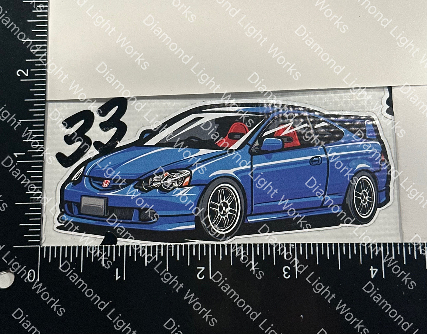 Acura rsx type s blue sticker decal