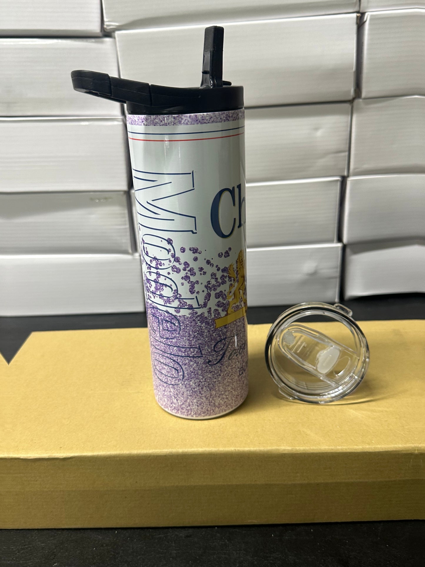 Modelo chingona purple tumbler