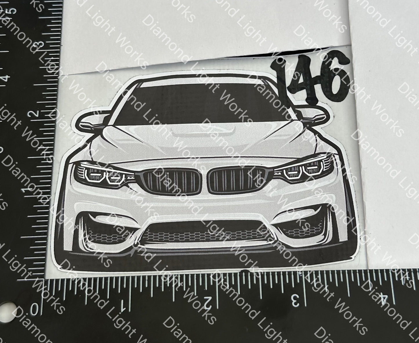 BMW f80 m3 front white sticker decal