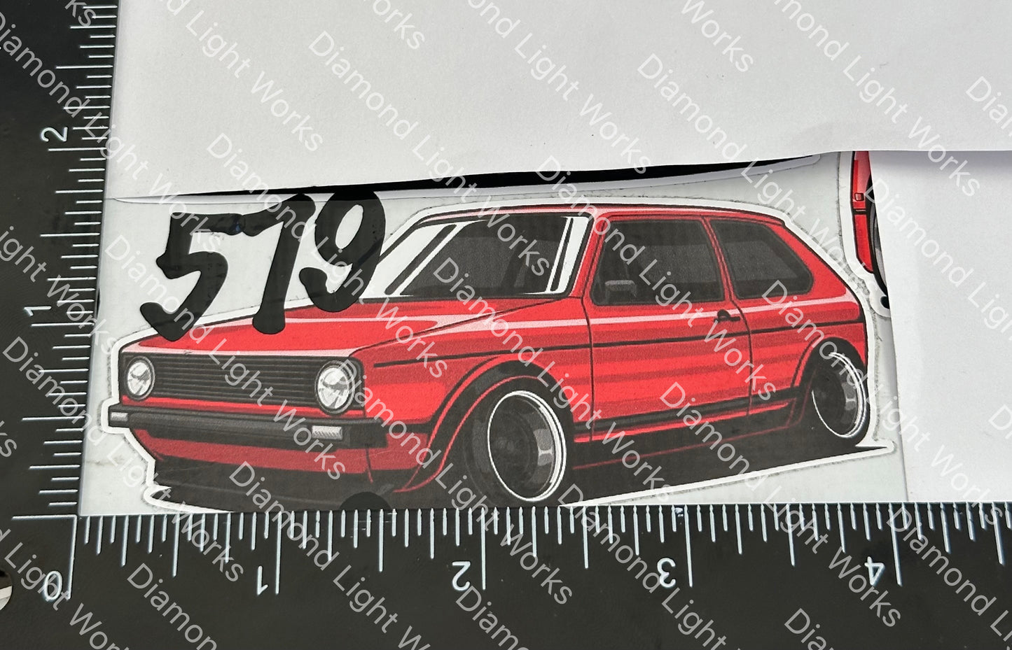 Vw golf red sticker decal