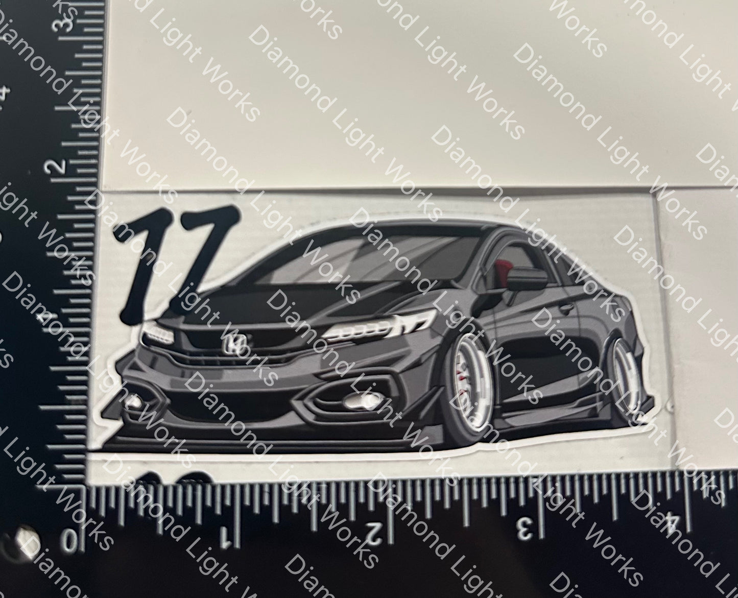 Honda civic 9th gen black sticker decal