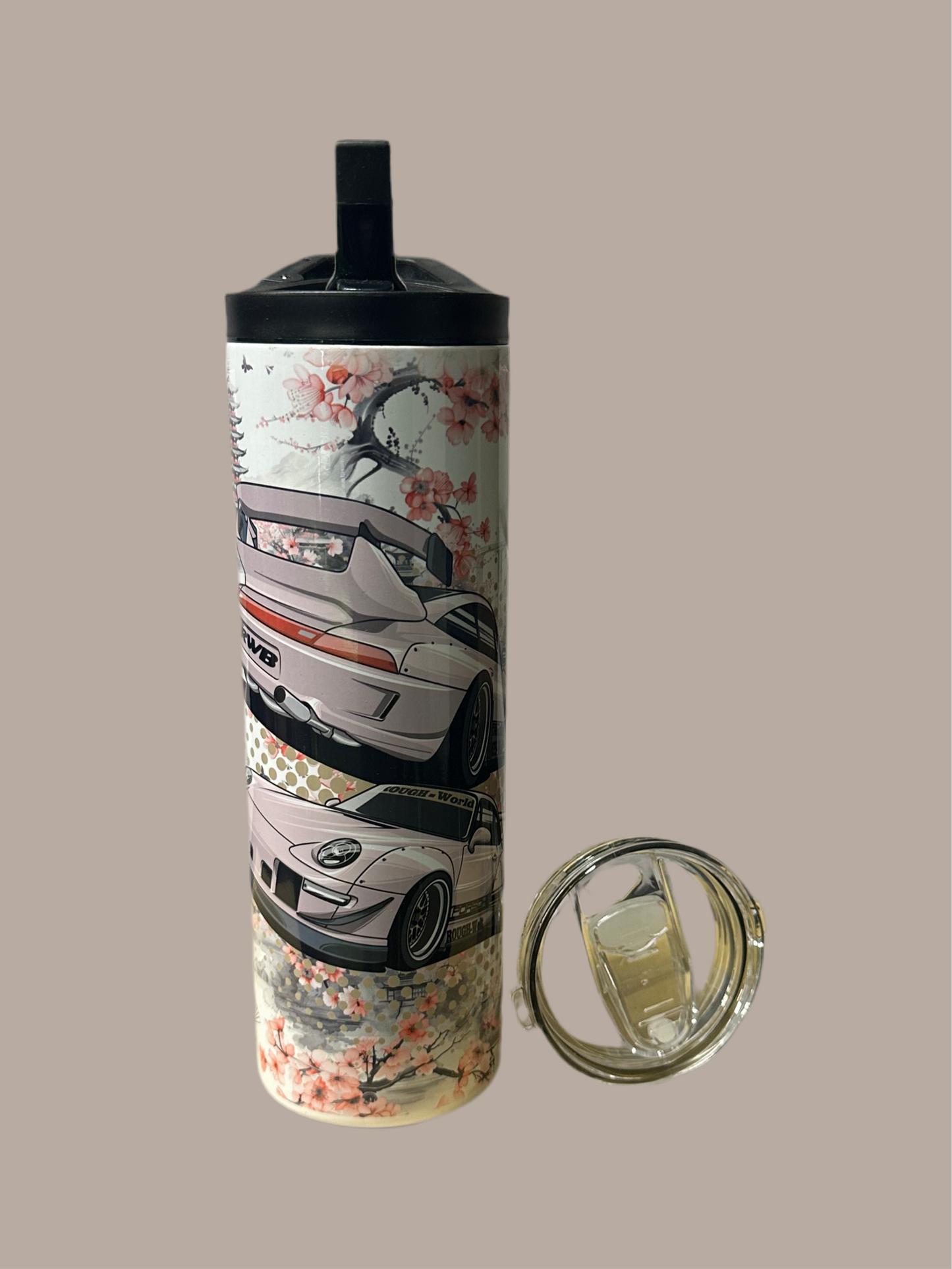 Porsche rwb cherry blossom tumbler