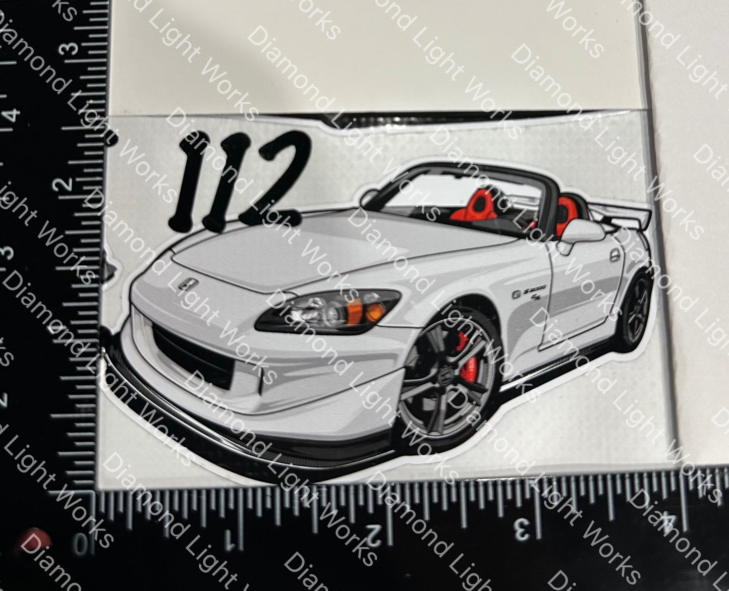 Honda s2000 ap2 white sticker decal