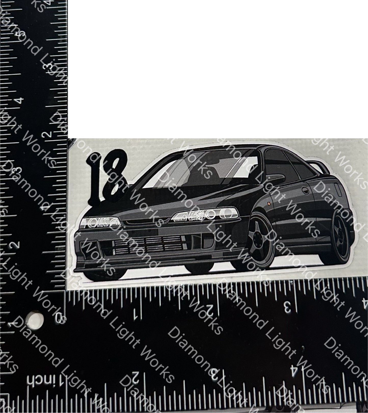 Acura Integra jdm black sticker decal
