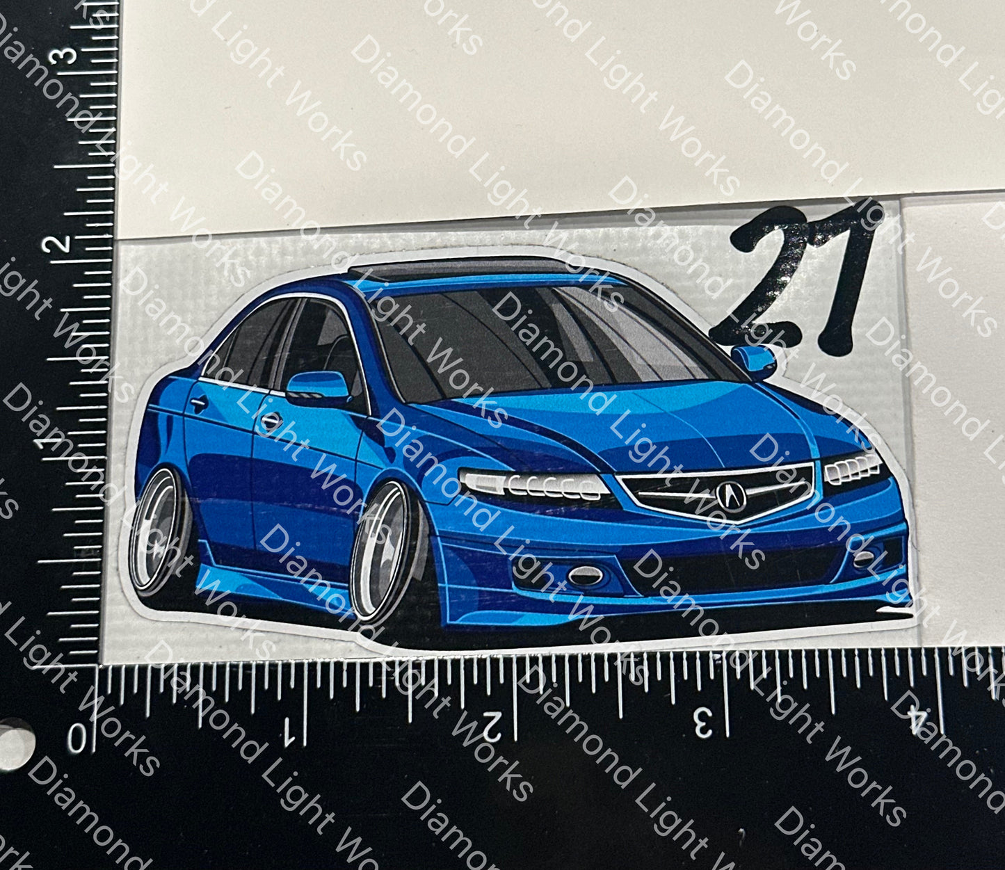 Acura tsx blue sticker decal