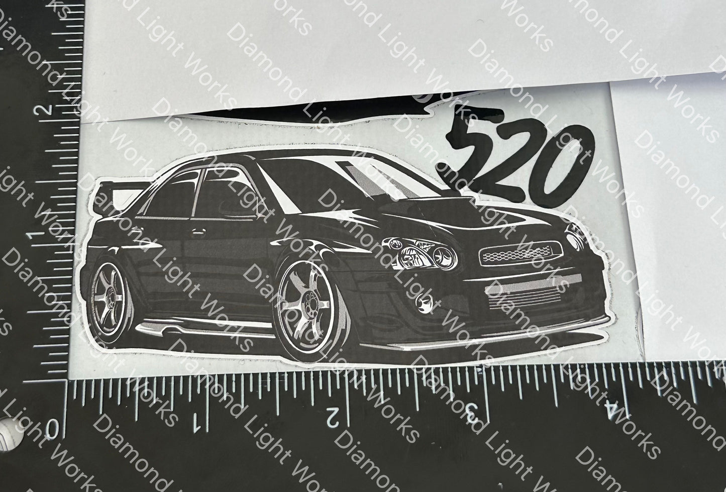 Subaru wrx sti black sticker decal