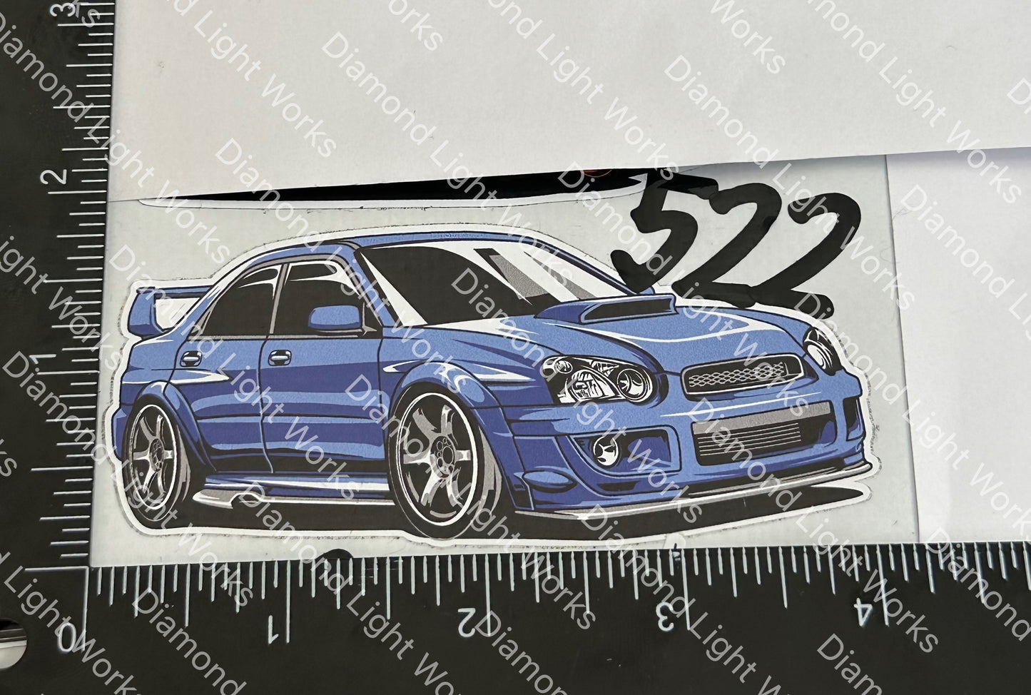 Subaru wrx Sti blue sticker decal