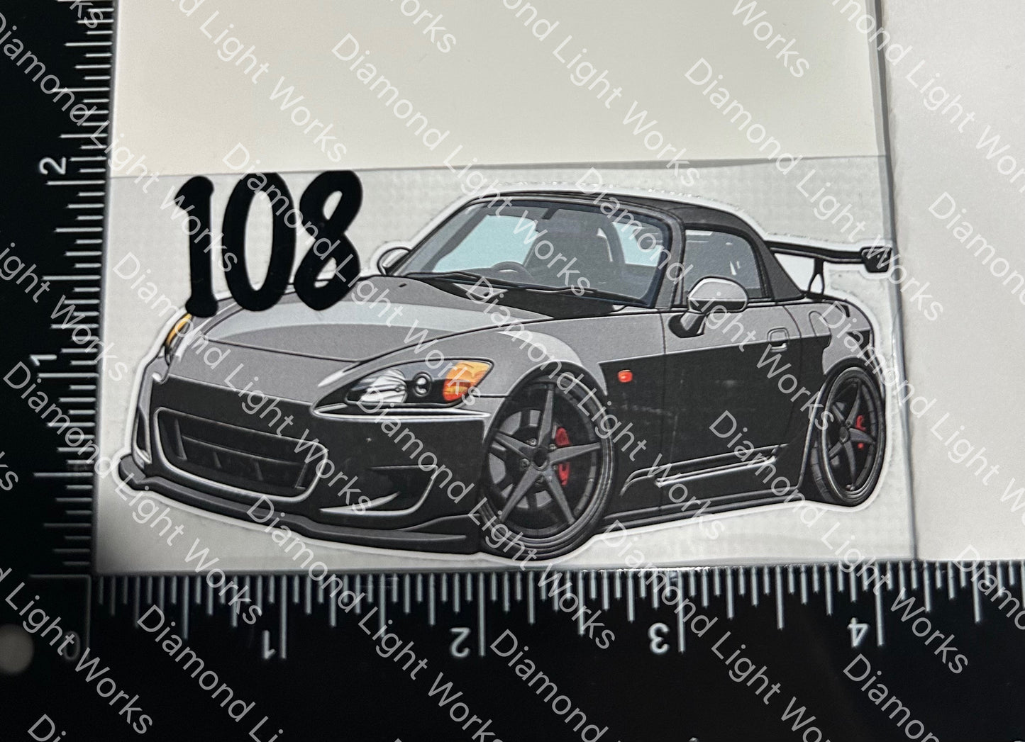 Honda s2000 ap1 black sticker decal