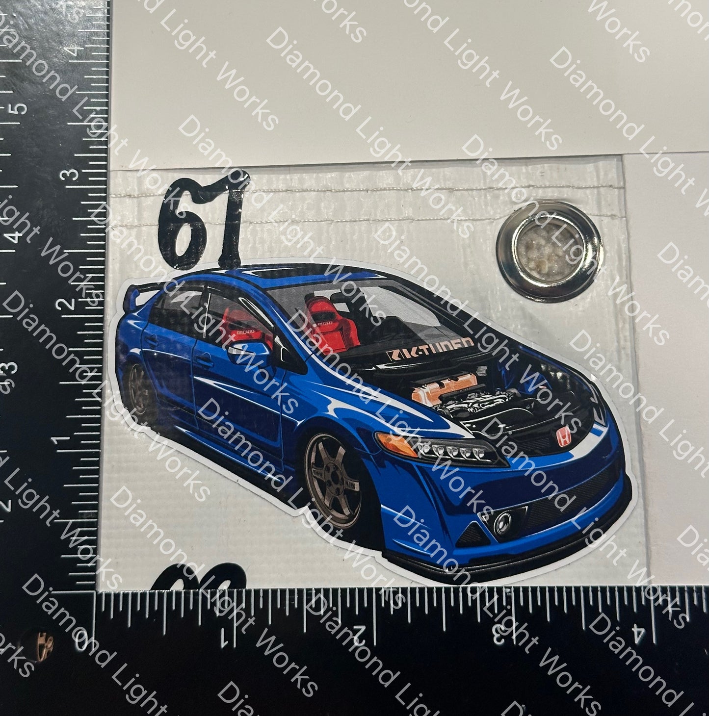 Honda civic mugen si te37 sticker decal