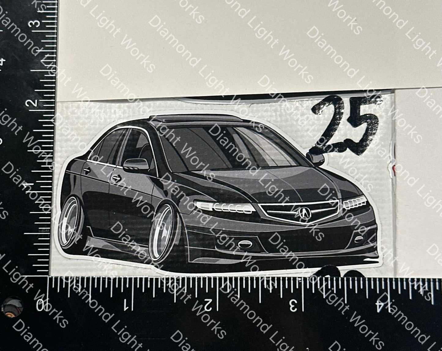 Acura tsx black sticker decal
