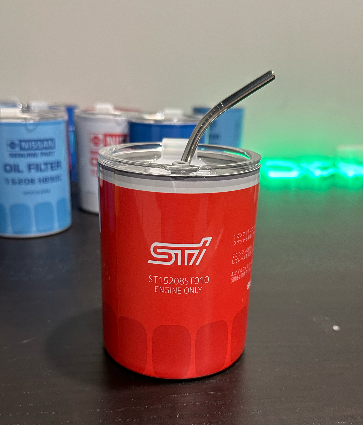 Subaru sti oil filter cup tumbler