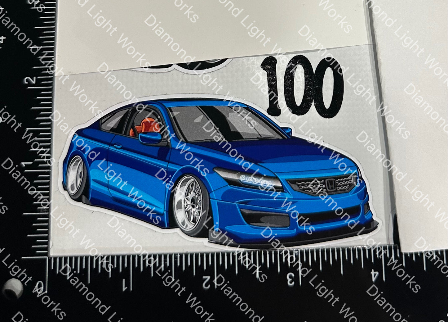 Honda accord 8th gen blue sticker decal