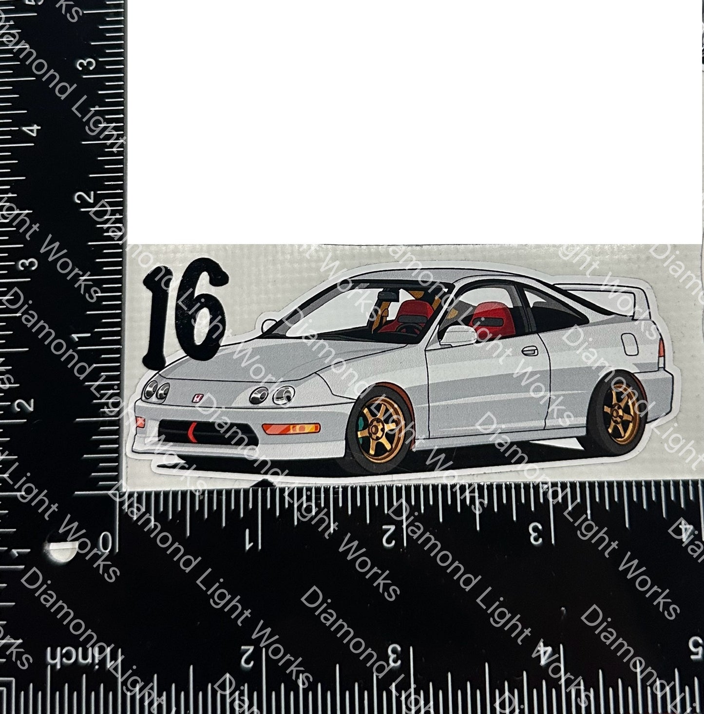 Acura Integra usdm white sticker decal