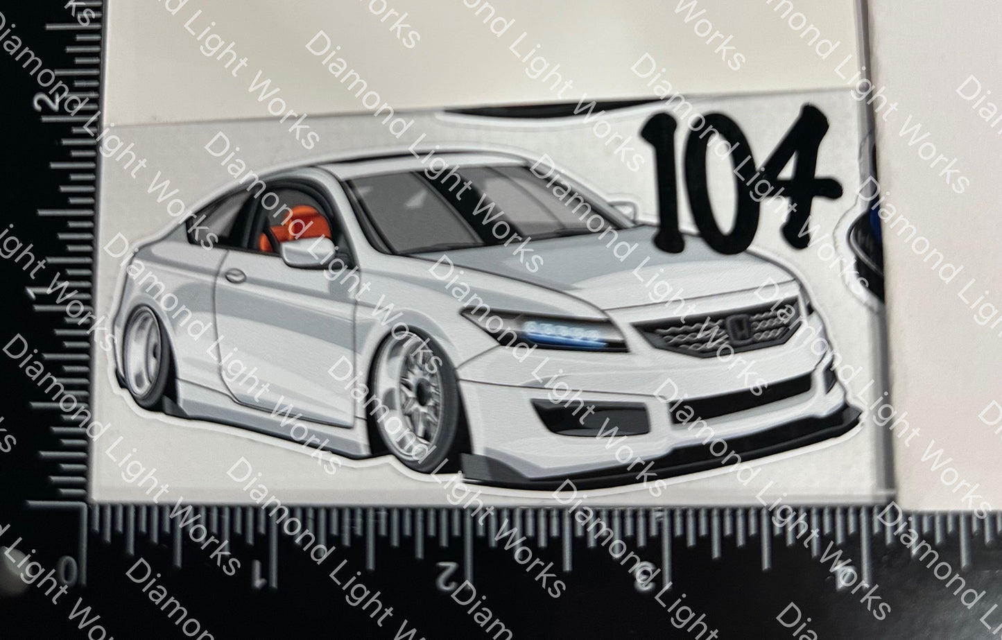 Honda accord 8th gen white sticker decal