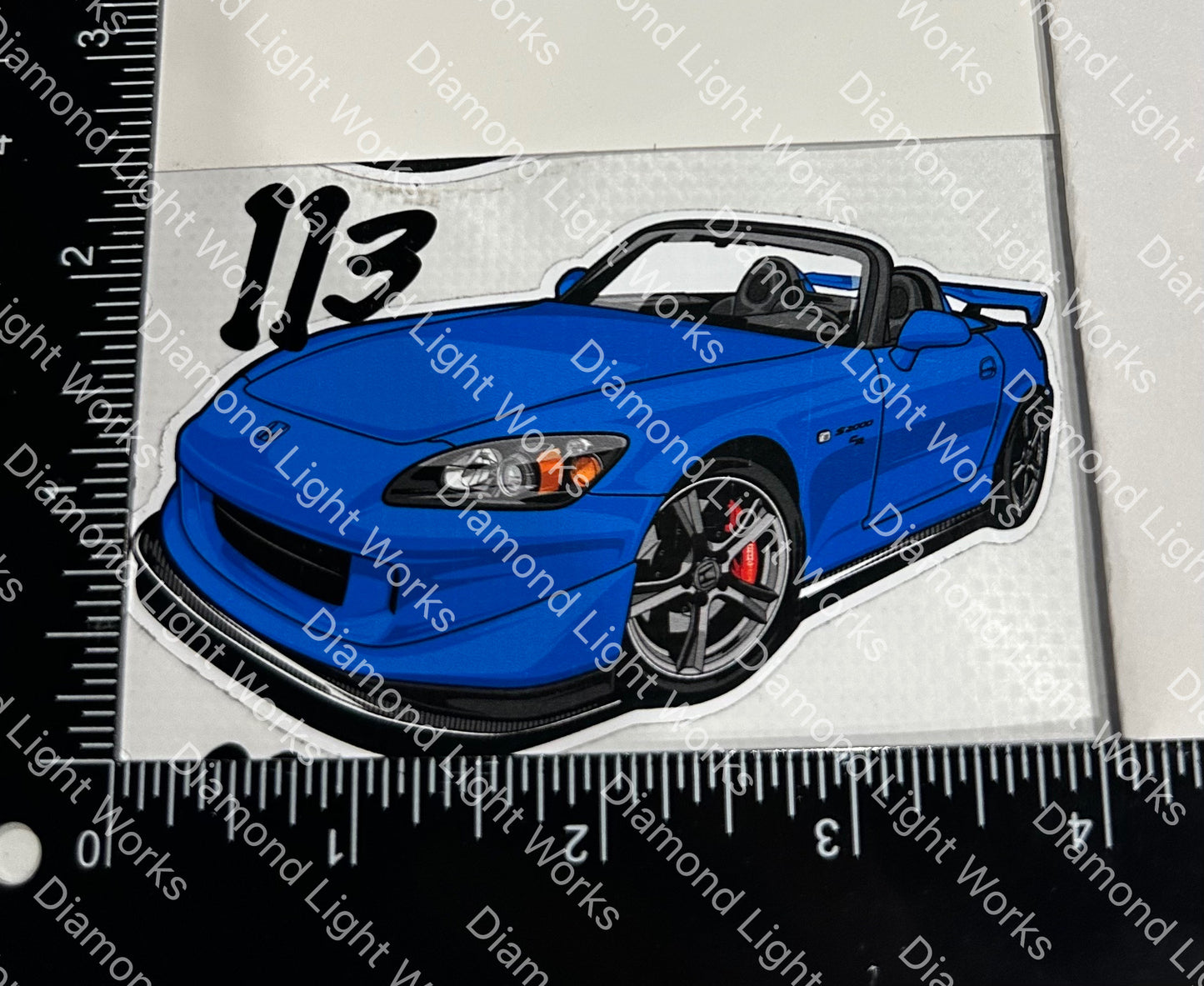 Honda s2000 ap2 blue sticker decal