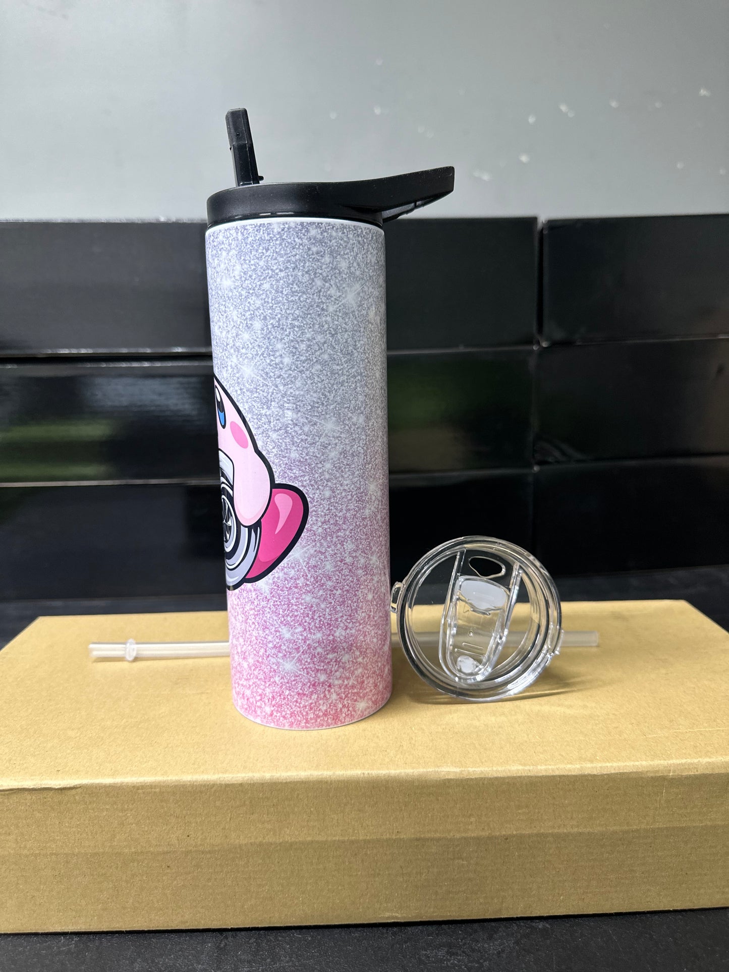 Kirby turbo glitter tumbler
