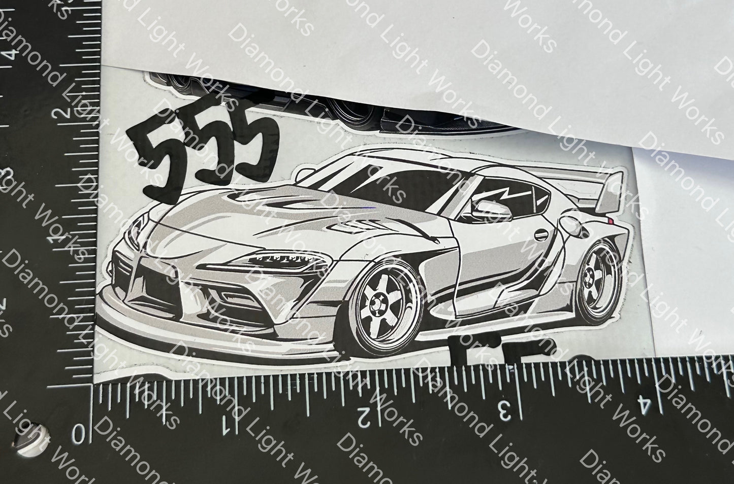 Toyota Supra mk5 white sticker decal