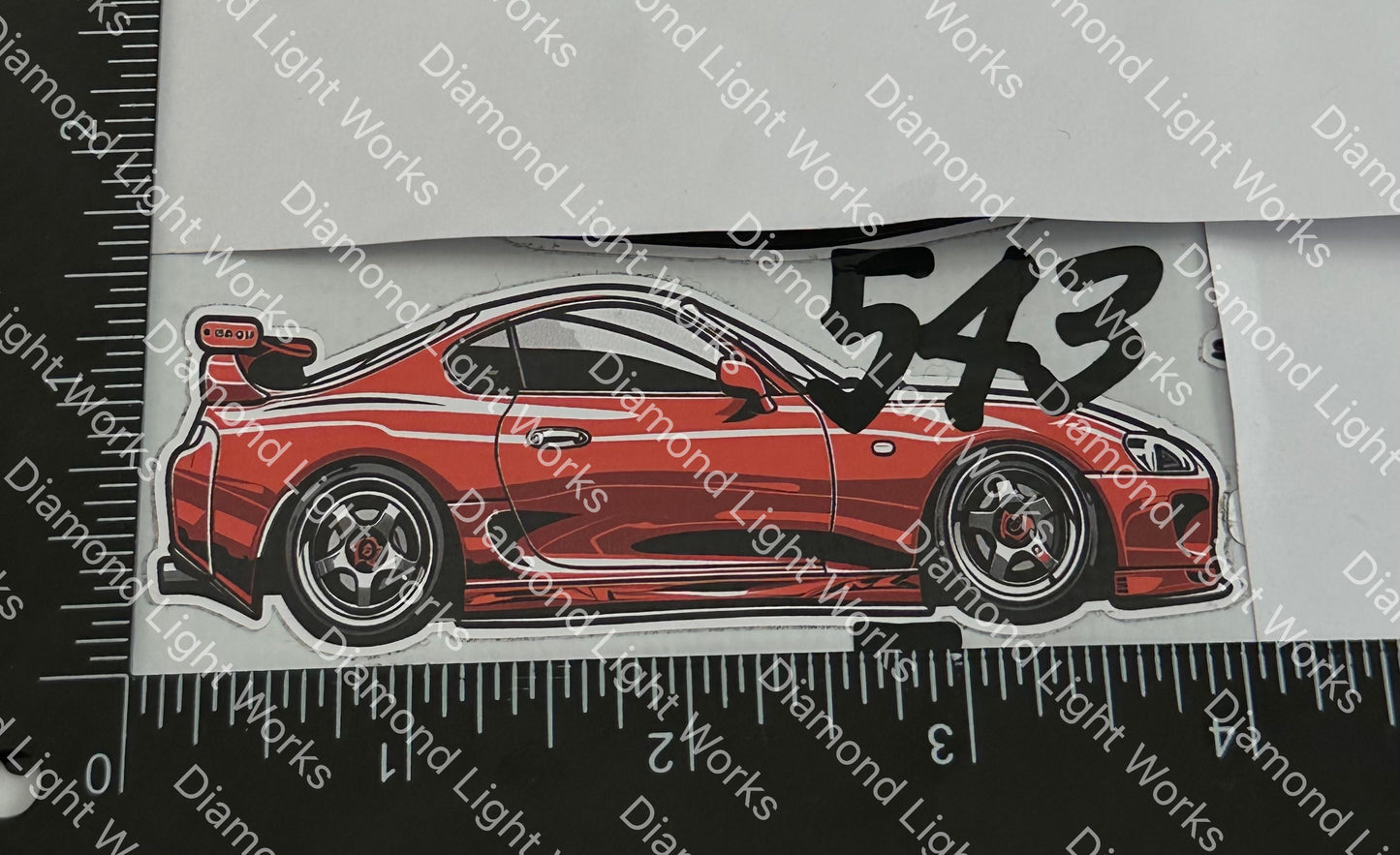 Toyota Supra mk4 red sticker decal