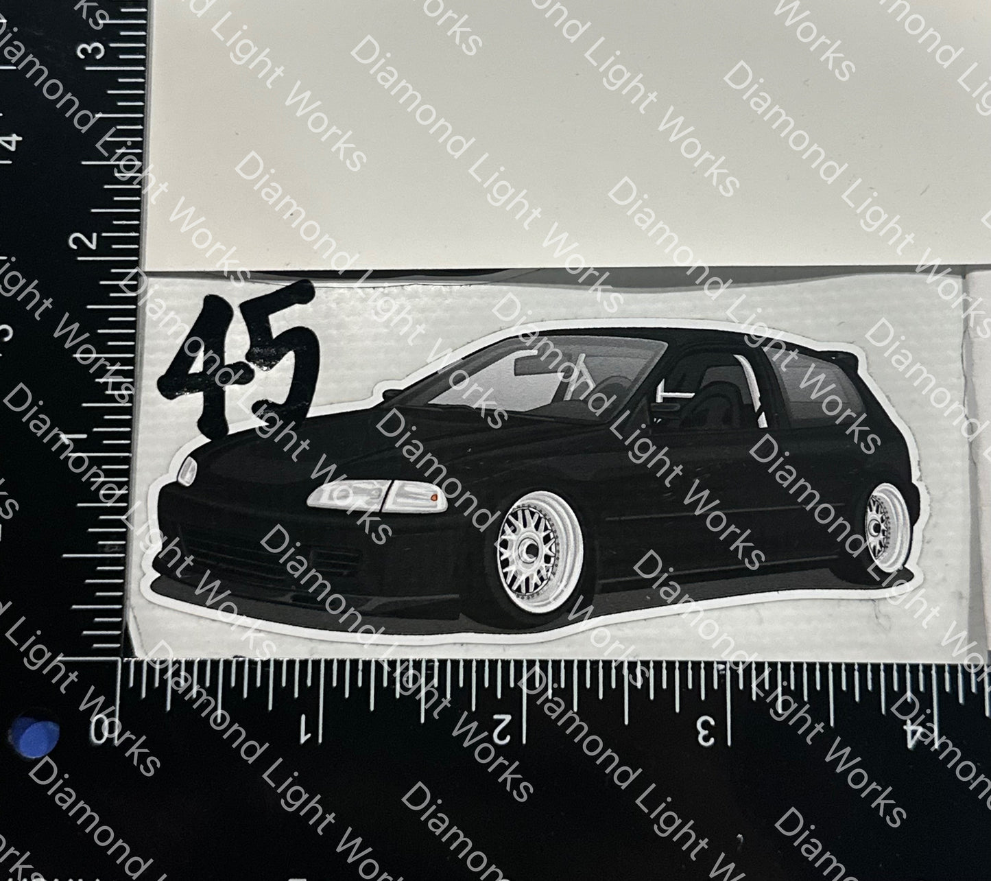 Honda civic eg hatch black sticker decal