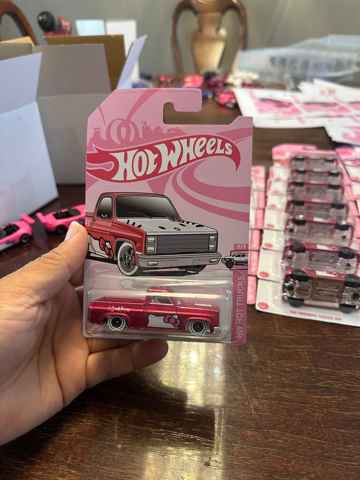 83 Chevy Silverado hello kitty hot wheels