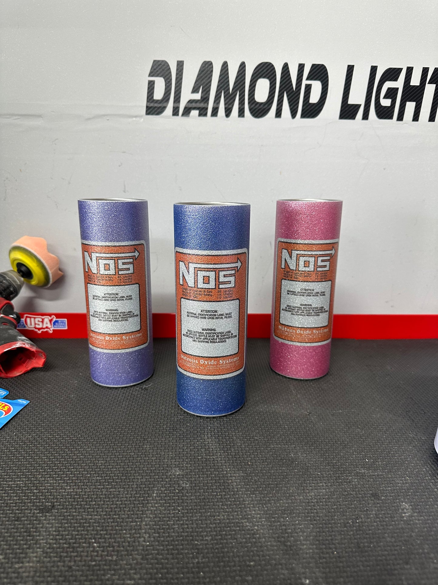 Nos glitter 20oz tumbler