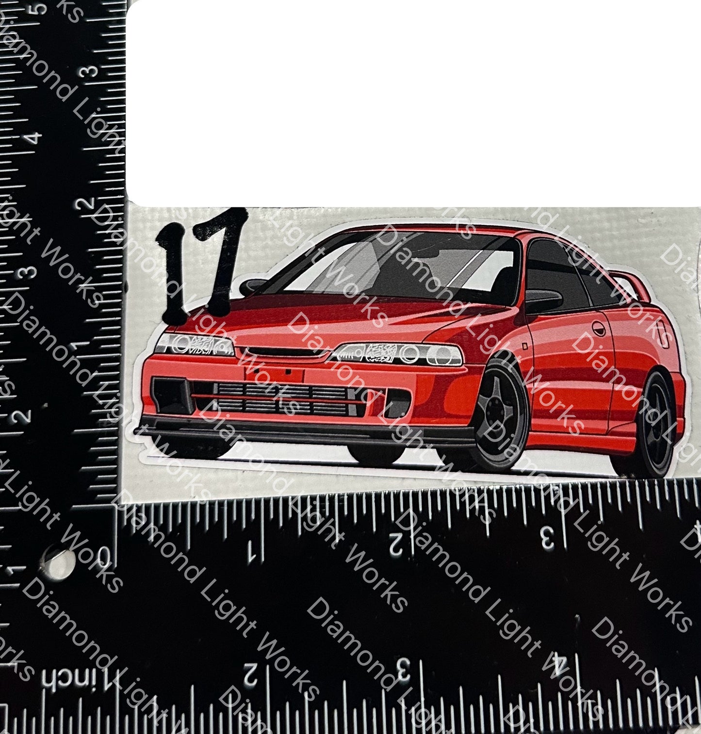 Acura Integra jdm red sticker decal