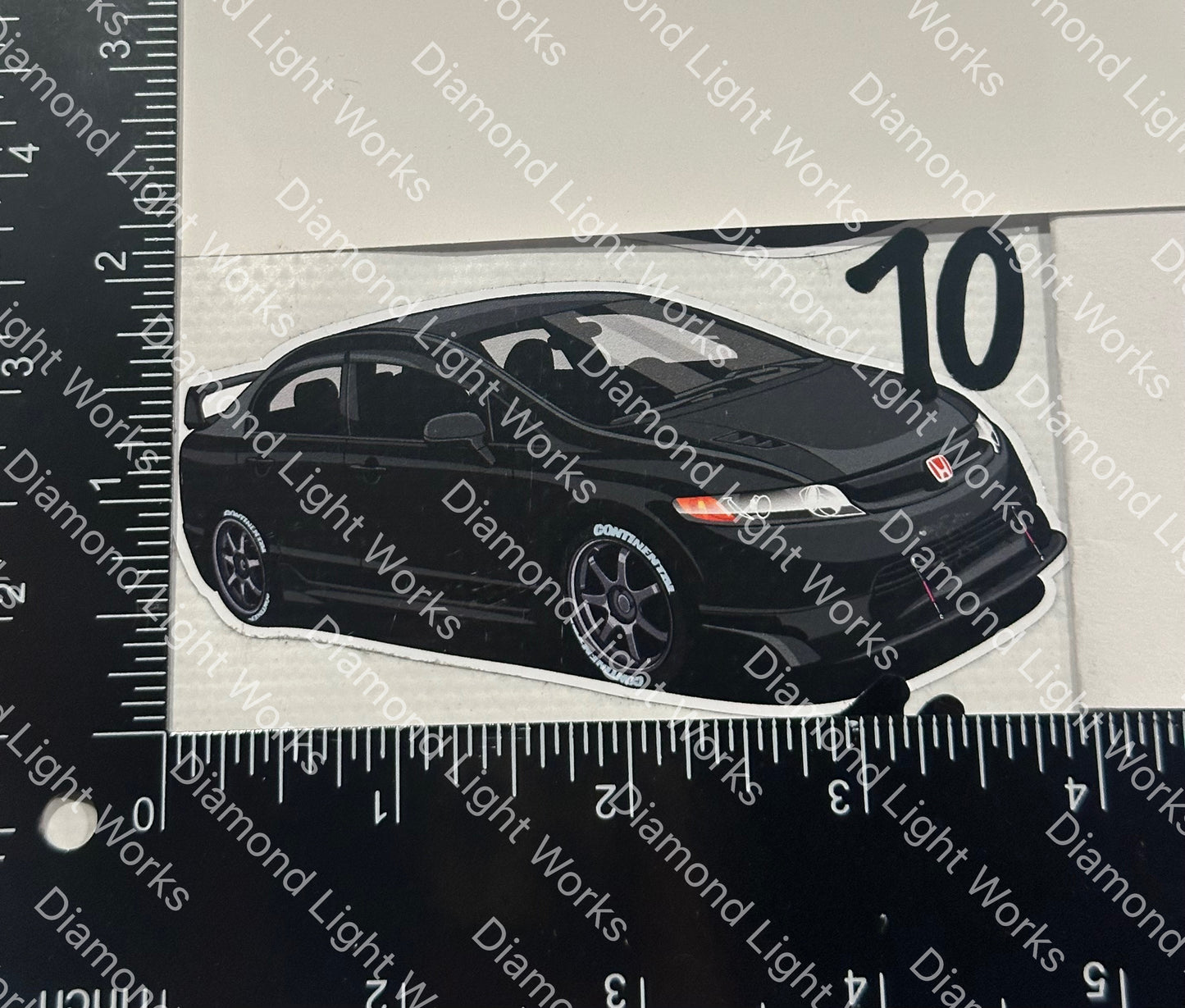 Honda civic 8th gen black sticker decal