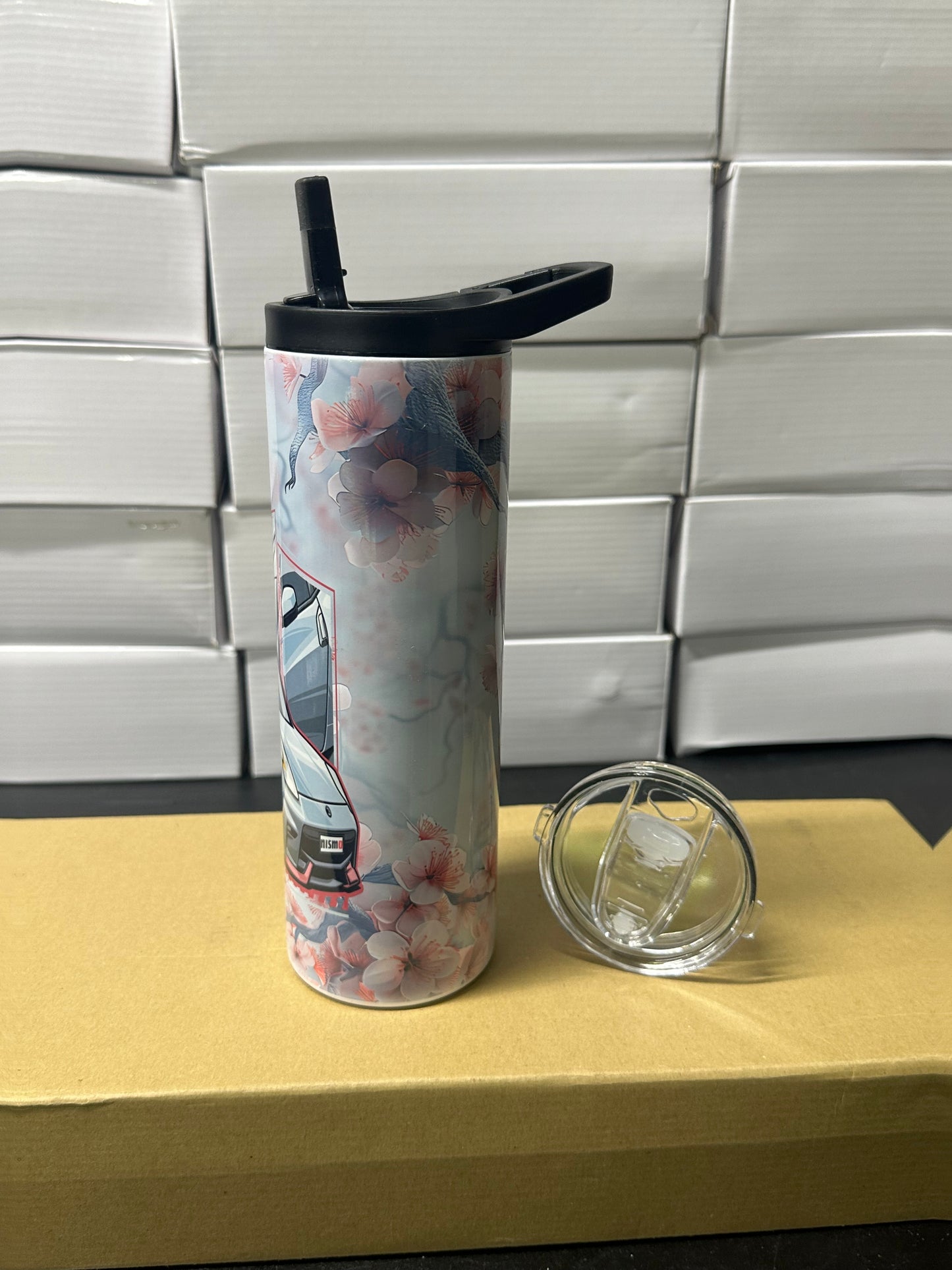 Nissan 370z cherry blossom tumbler