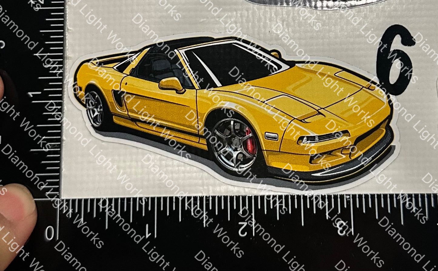 Acura Nsx yellow sticker decal