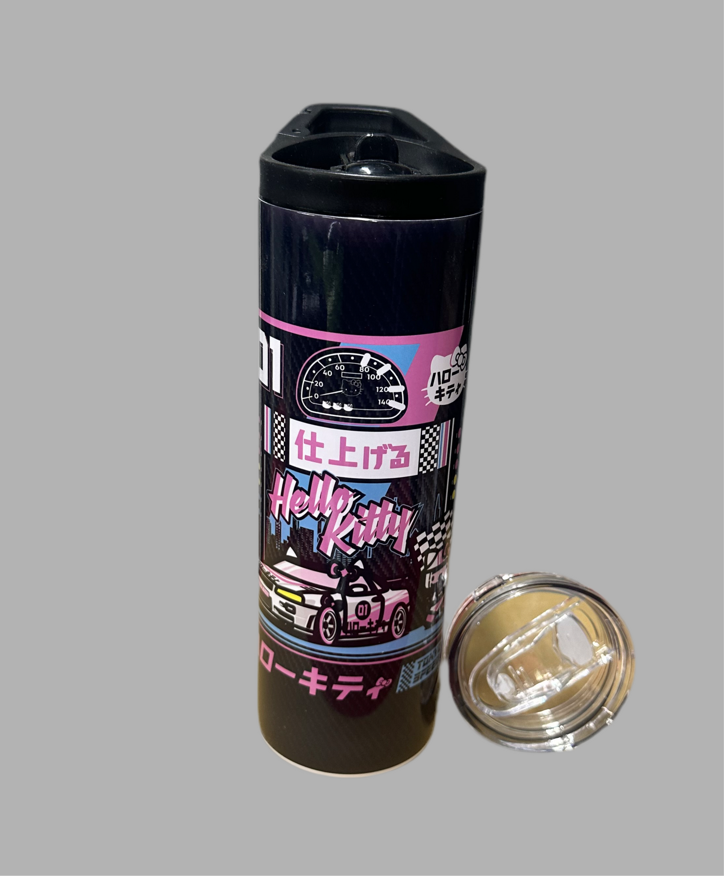 Hello kitty racer carbon tumbler