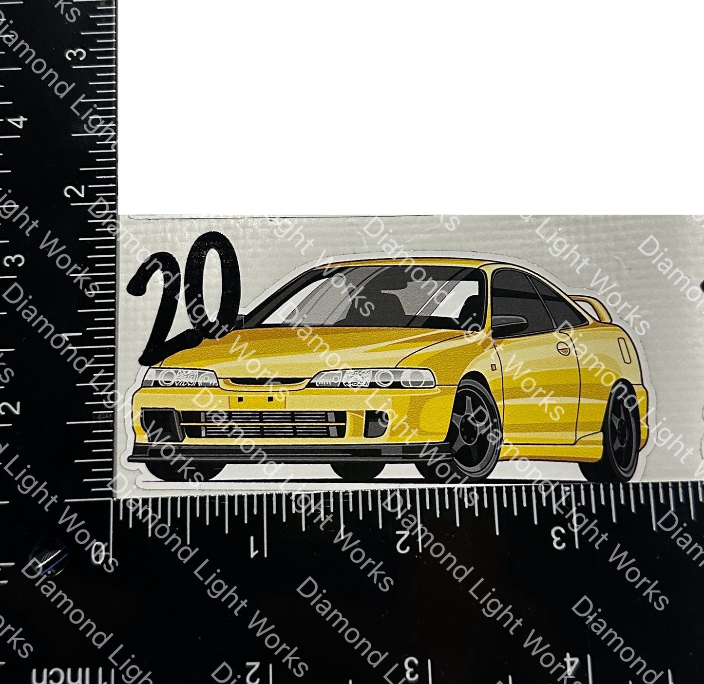 Acura Integra jdm yellow sticker decal