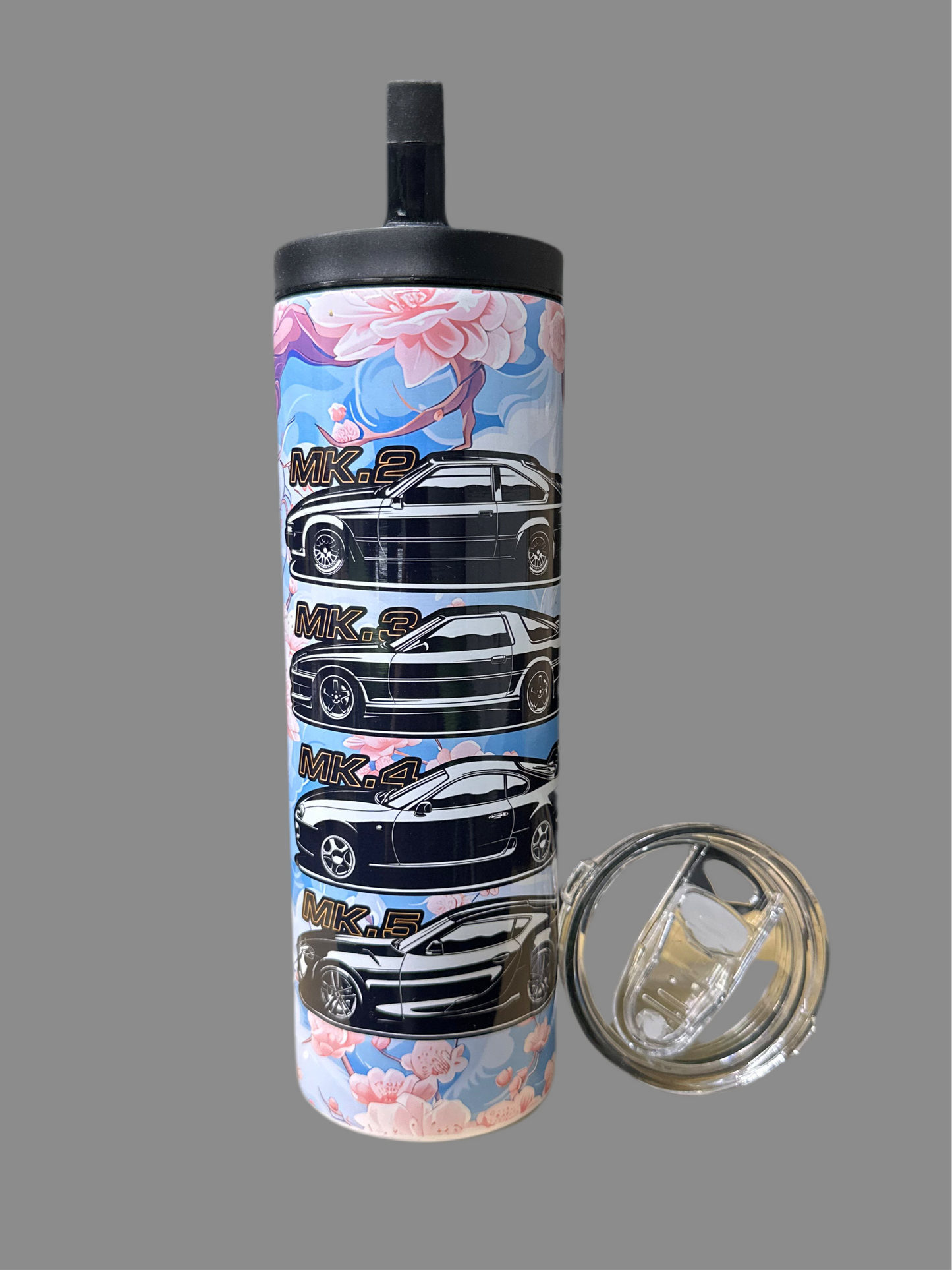 Toyota Supra gen cherry blossom tumbler
