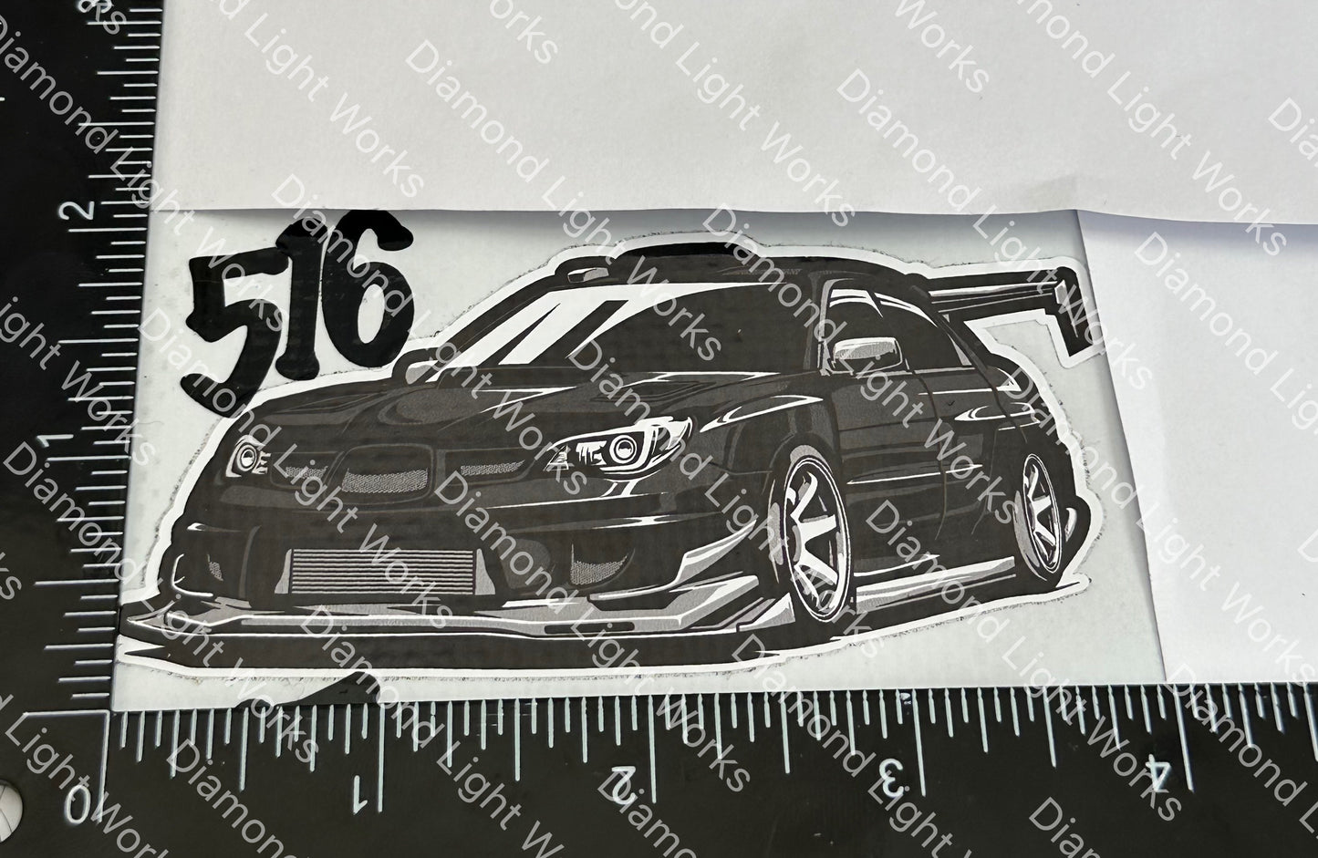 Subaru wrx sti black sticker decal