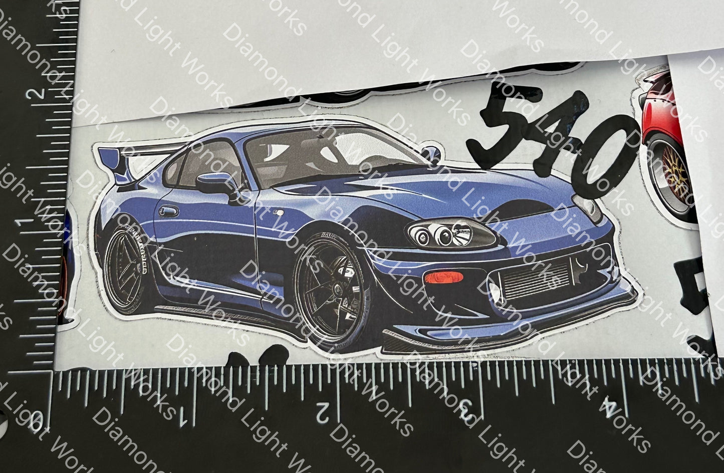 Toyota Supra mk4 blue sticker decal
