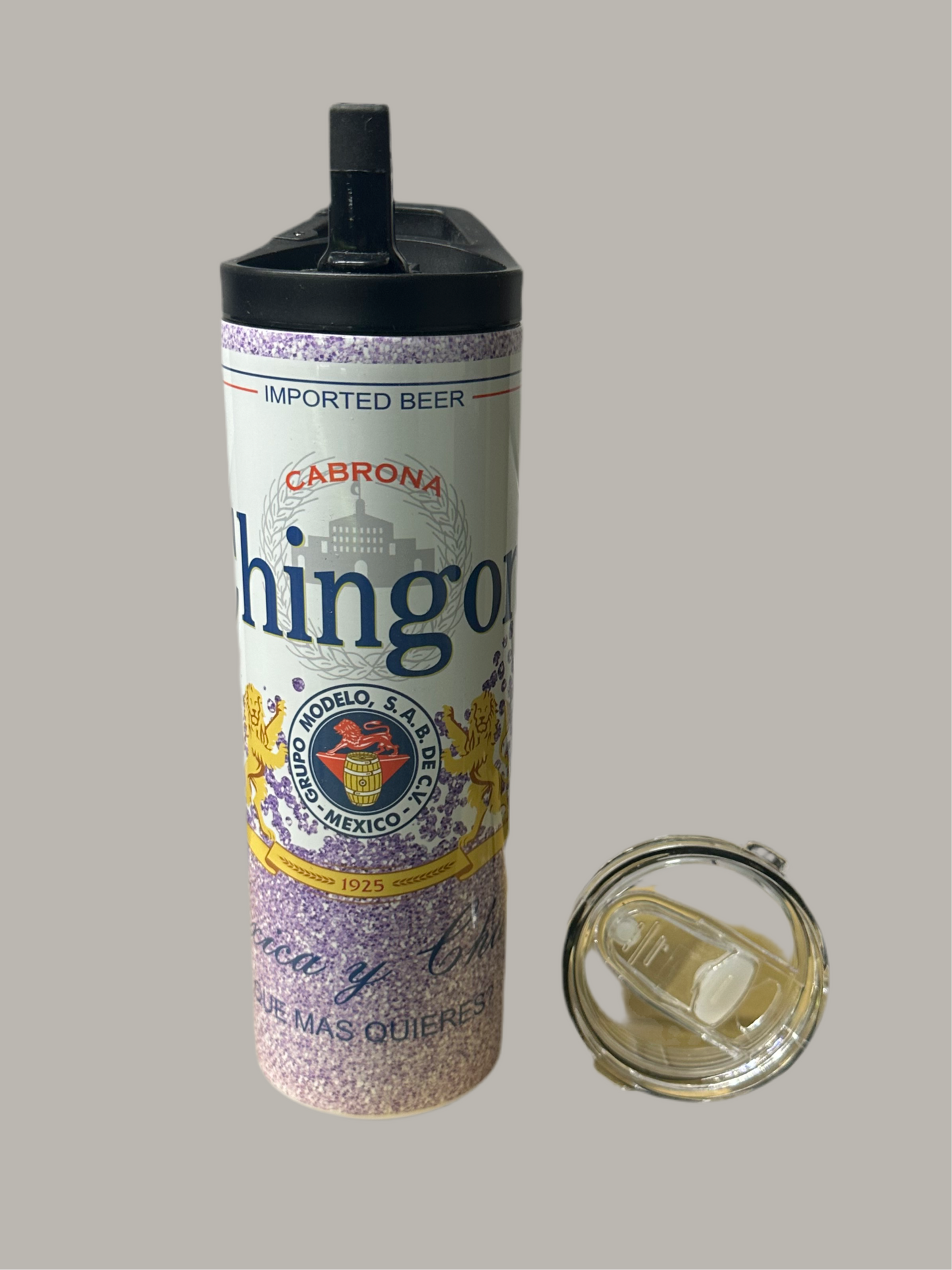 Modelo chingona purple tumbler