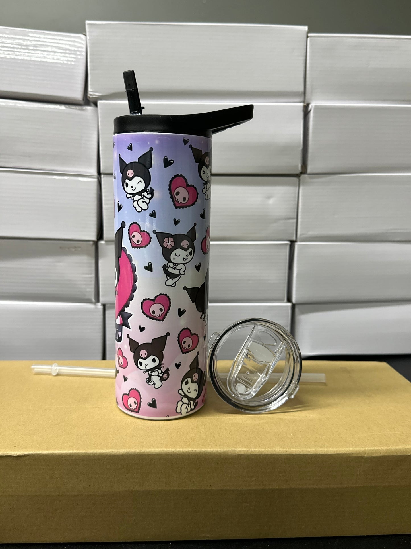 Kuromi heart tumbler